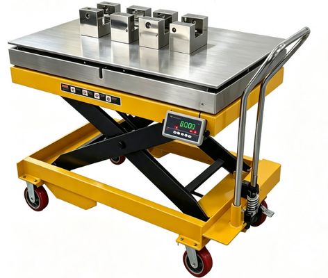 Pèse-personne hydraulique en acier inoxydable 304, capacité 2000 kg, levage max 1100 mm, plateforme de pesage numérique étanche IP68