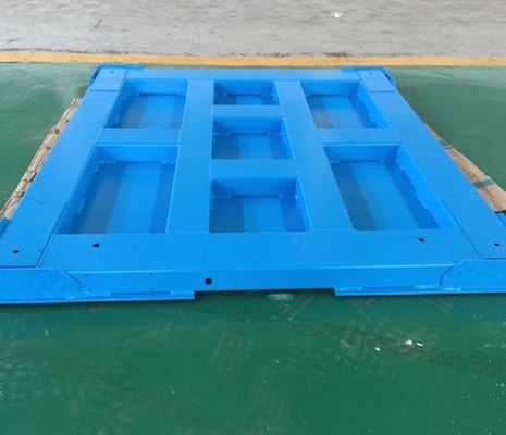 Échelle de pesage de plancher industriel à profil bas avec cellules de charge d'accès à la rampe