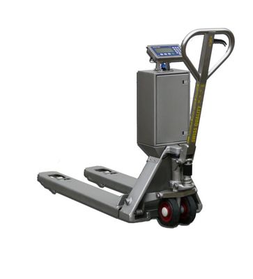 Transpalette peseur industriel en acier inoxydable PJA439 - Système de pesage durable et hygiénique
