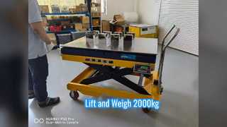 Balance à table élévatrice hydraulique SMARTWEIGH 2000kg industrielle